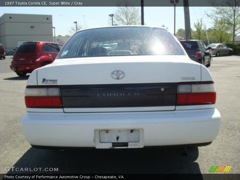 Super White / Gray 1997 Toyota Corolla CE