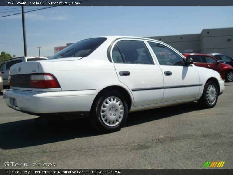 Super White / Gray 1997 Toyota Corolla CE