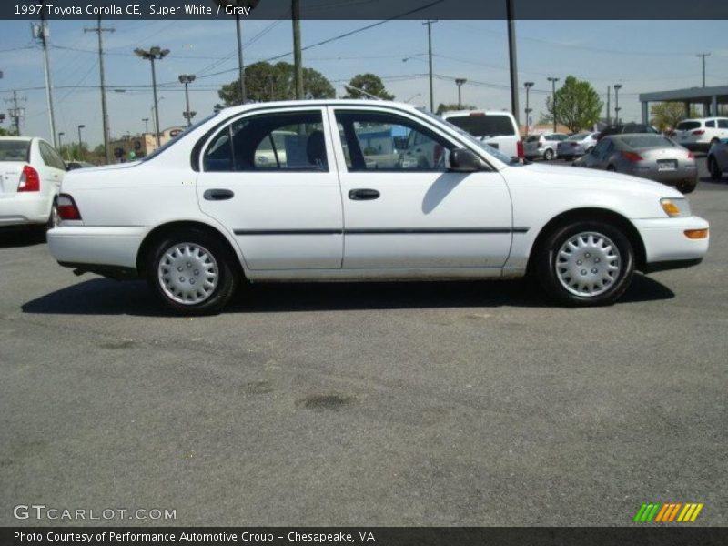 Super White / Gray 1997 Toyota Corolla CE