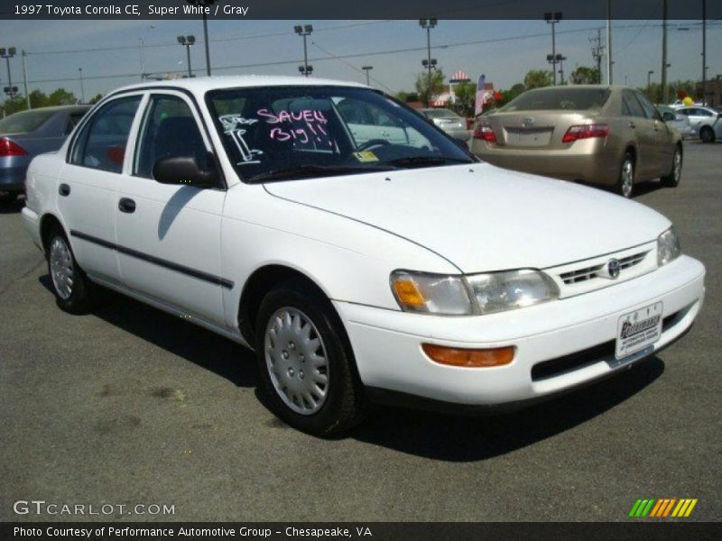 Super White / Gray 1997 Toyota Corolla CE