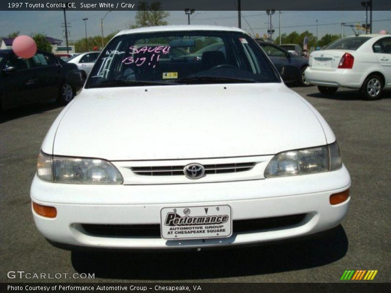 Super White / Gray 1997 Toyota Corolla CE