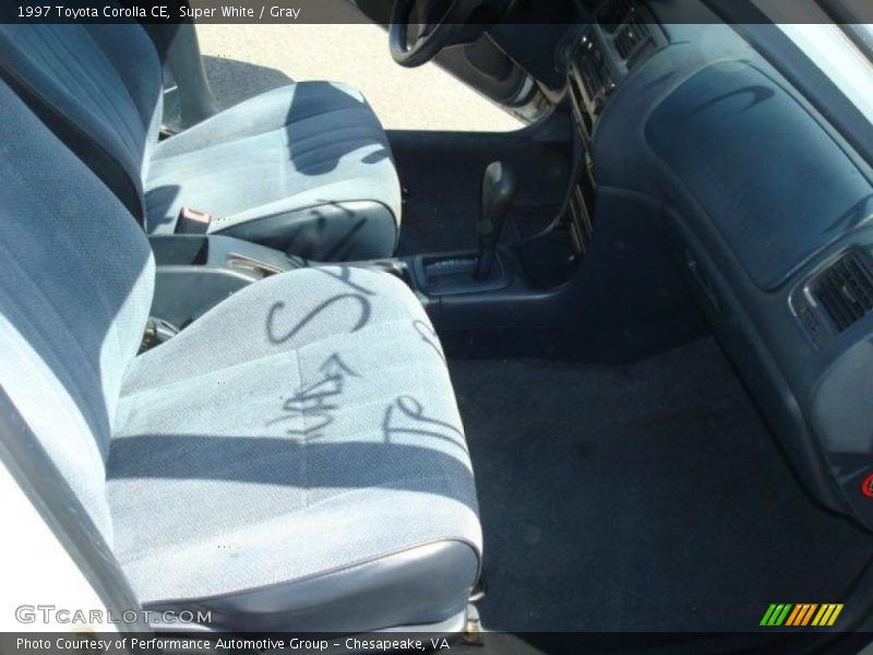 Super White / Gray 1997 Toyota Corolla CE