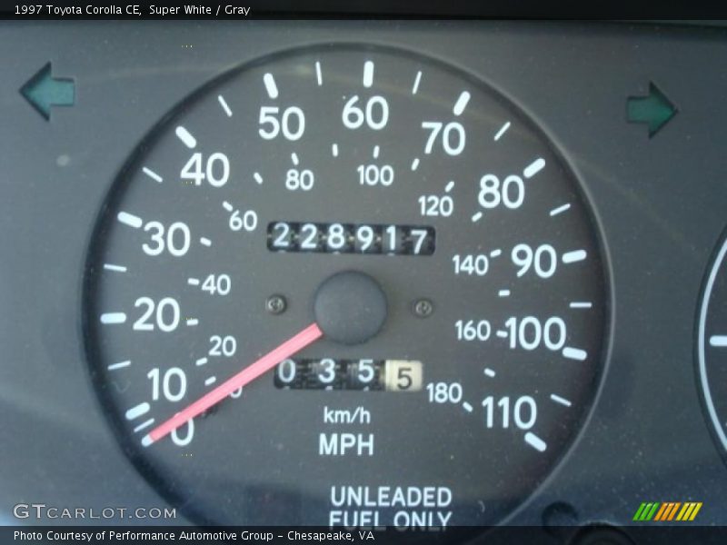 Super White / Gray 1997 Toyota Corolla CE