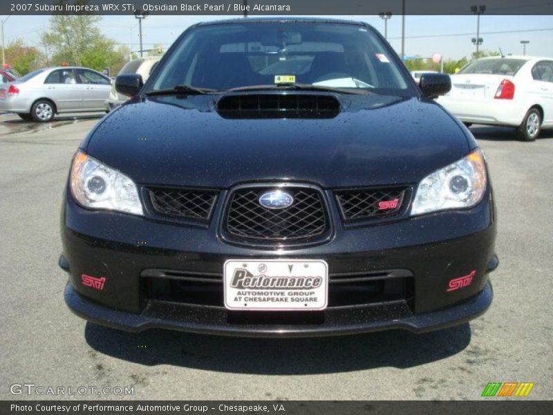 Obsidian Black Pearl / Blue Alcantara 2007 Subaru Impreza WRX STi