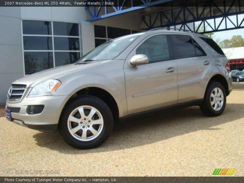 Pewter Metallic / Black 2007 Mercedes-Benz ML 350 4Matic