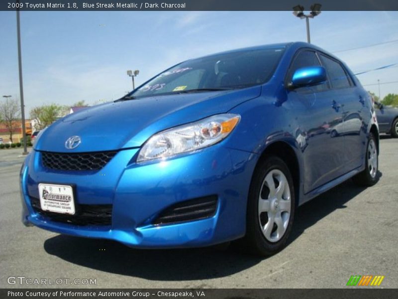 Blue Streak Metallic / Dark Charcoal 2009 Toyota Matrix 1.8