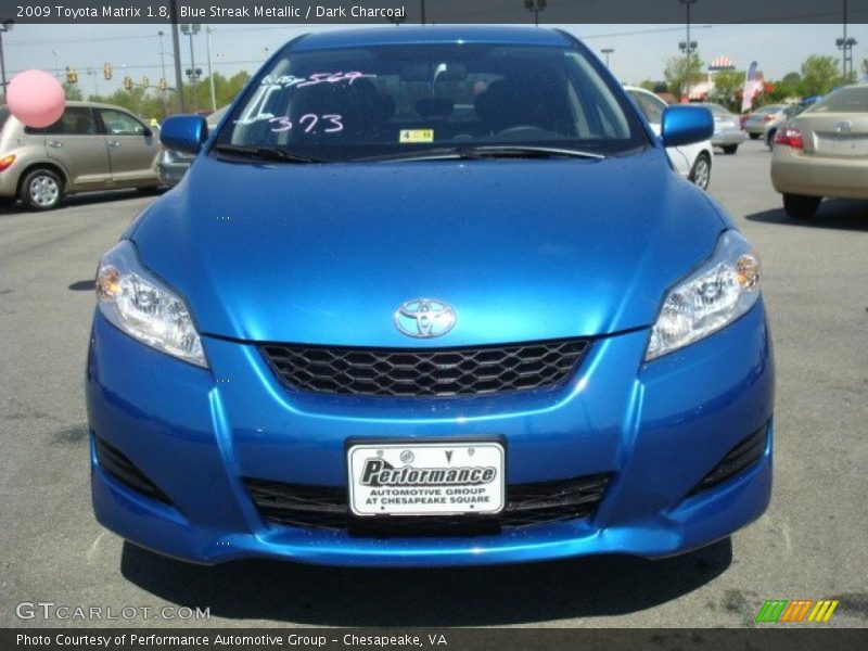 Blue Streak Metallic / Dark Charcoal 2009 Toyota Matrix 1.8