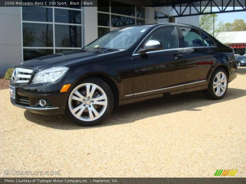 Black / Black 2009 Mercedes-Benz C 300 Sport