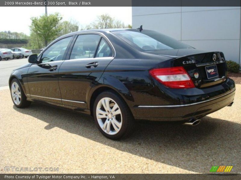 Black / Black 2009 Mercedes-Benz C 300 Sport