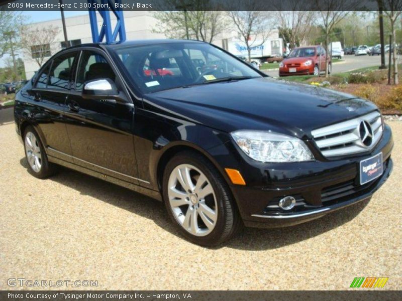 Black / Black 2009 Mercedes-Benz C 300 Sport