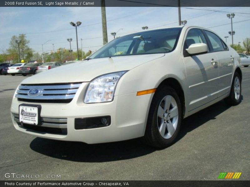 Light Sage Metallic / Camel 2008 Ford Fusion SE
