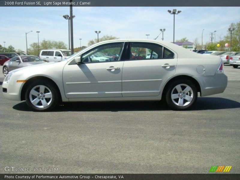 Light Sage Metallic / Camel 2008 Ford Fusion SE