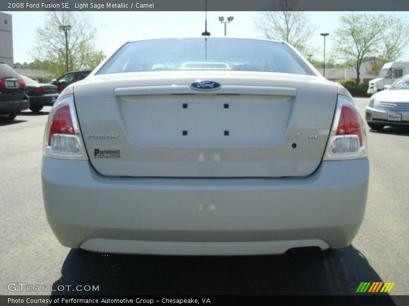 Light Sage Metallic / Camel 2008 Ford Fusion SE