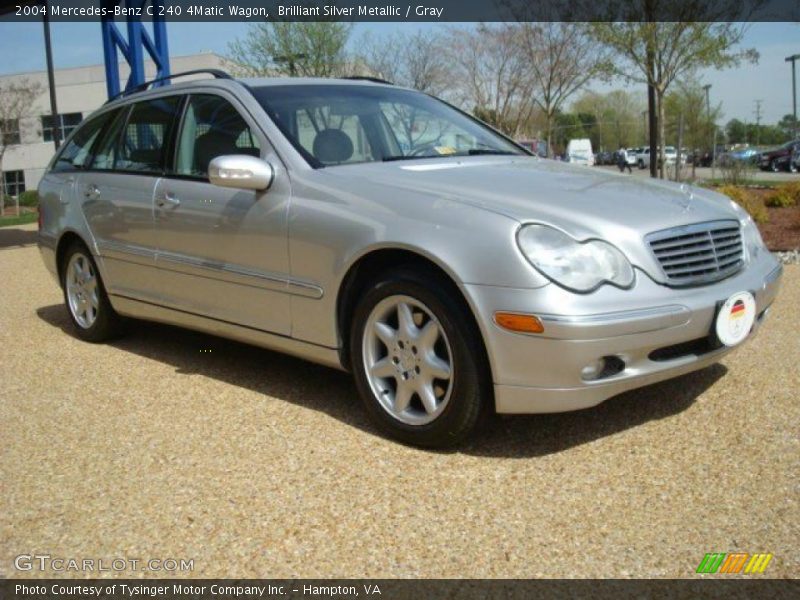 Brilliant Silver Metallic / Gray 2004 Mercedes-Benz C 240 4Matic Wagon