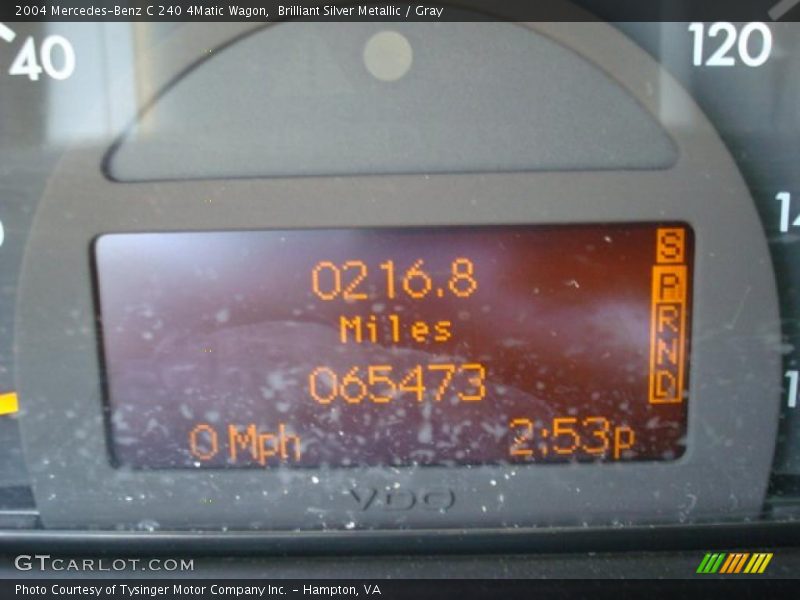 Brilliant Silver Metallic / Gray 2004 Mercedes-Benz C 240 4Matic Wagon