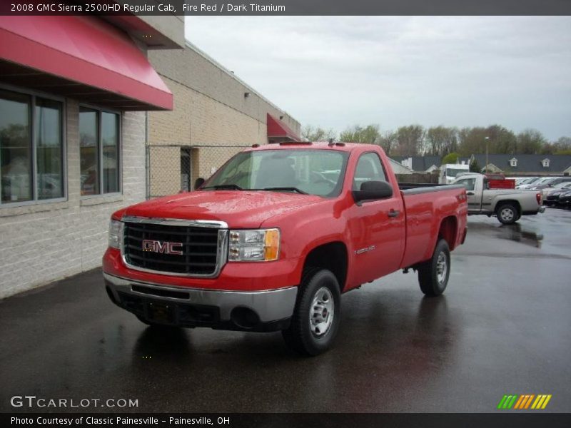 Fire Red / Dark Titanium 2008 GMC Sierra 2500HD Regular Cab