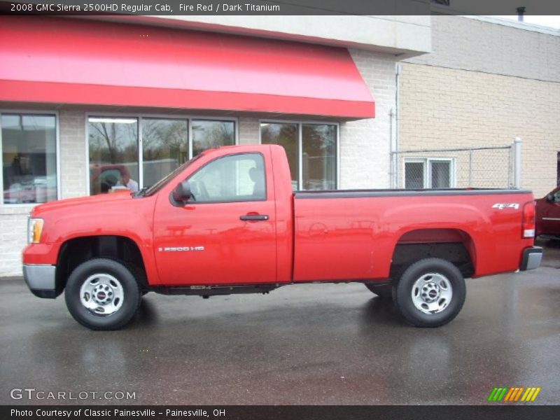 Fire Red / Dark Titanium 2008 GMC Sierra 2500HD Regular Cab