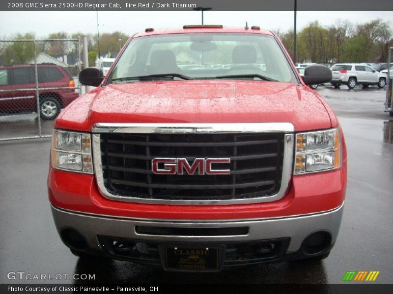 Fire Red / Dark Titanium 2008 GMC Sierra 2500HD Regular Cab