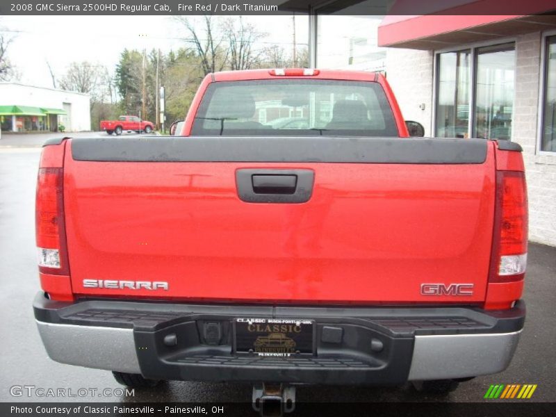 Fire Red / Dark Titanium 2008 GMC Sierra 2500HD Regular Cab