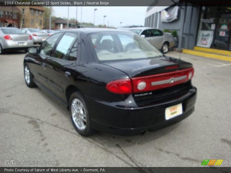 Black / Neutral Beige 2003 Chevrolet Cavalier LS Sport Sedan