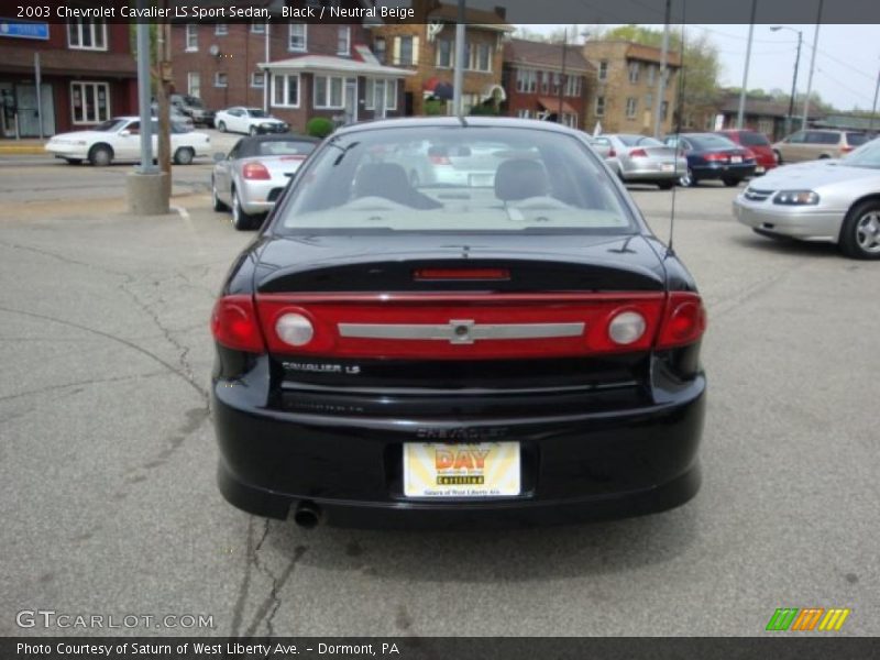 Black / Neutral Beige 2003 Chevrolet Cavalier LS Sport Sedan