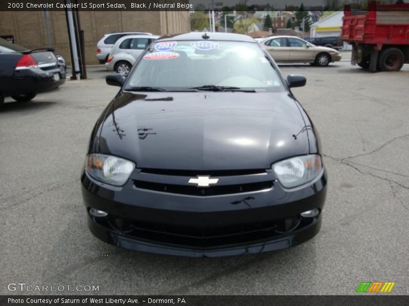 Black / Neutral Beige 2003 Chevrolet Cavalier LS Sport Sedan