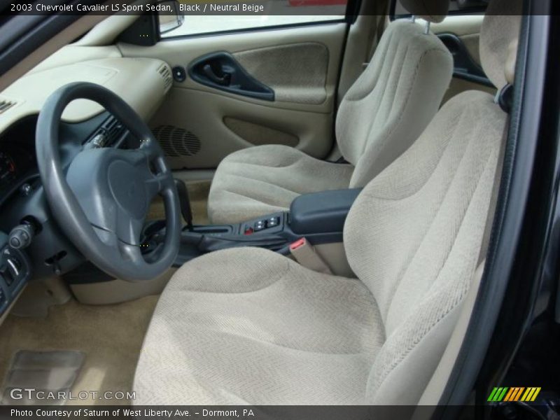 Black / Neutral Beige 2003 Chevrolet Cavalier LS Sport Sedan