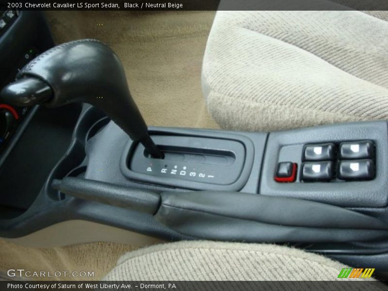 Black / Neutral Beige 2003 Chevrolet Cavalier LS Sport Sedan