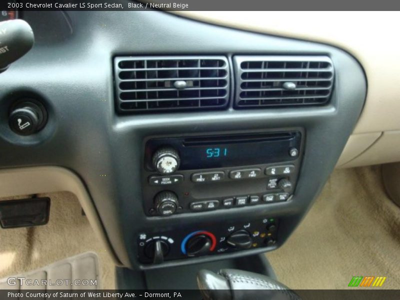 Black / Neutral Beige 2003 Chevrolet Cavalier LS Sport Sedan