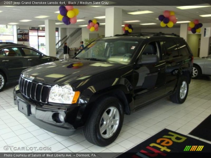 Black / Medium Slate Gray 2007 Jeep Grand Cherokee Laredo 4x4