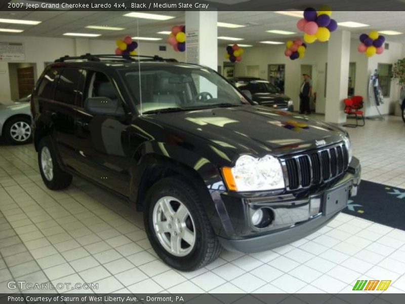 Black / Medium Slate Gray 2007 Jeep Grand Cherokee Laredo 4x4