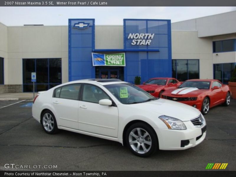Winter Frost Pearl / Cafe Latte 2007 Nissan Maxima 3.5 SE