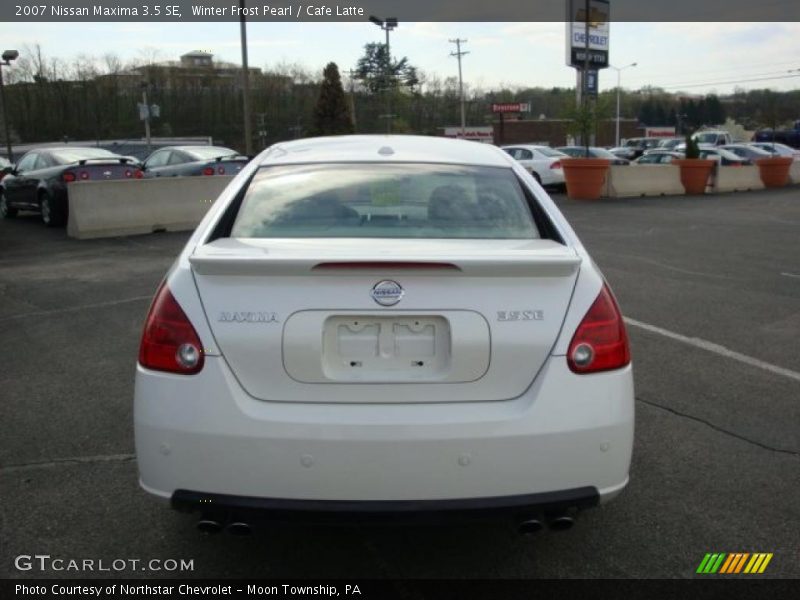 Winter Frost Pearl / Cafe Latte 2007 Nissan Maxima 3.5 SE