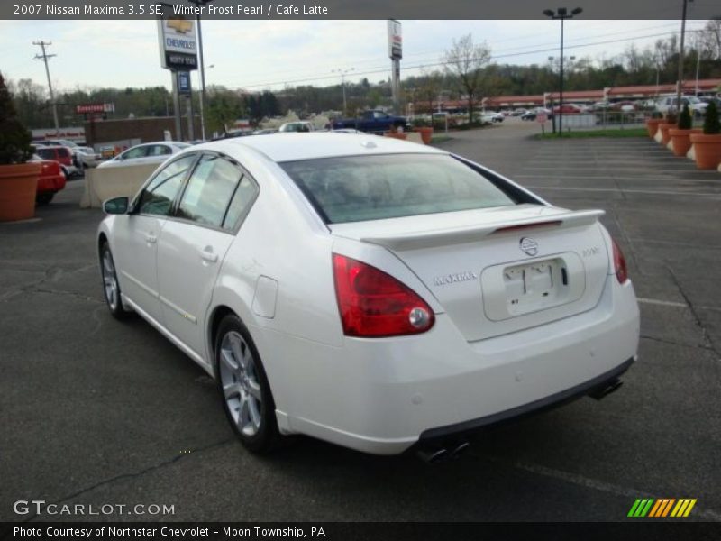 Winter Frost Pearl / Cafe Latte 2007 Nissan Maxima 3.5 SE