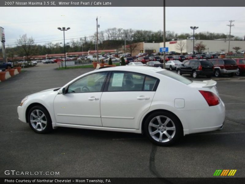 Winter Frost Pearl / Cafe Latte 2007 Nissan Maxima 3.5 SE
