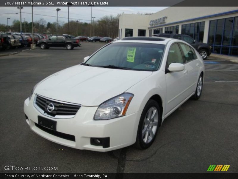Winter Frost Pearl / Cafe Latte 2007 Nissan Maxima 3.5 SE