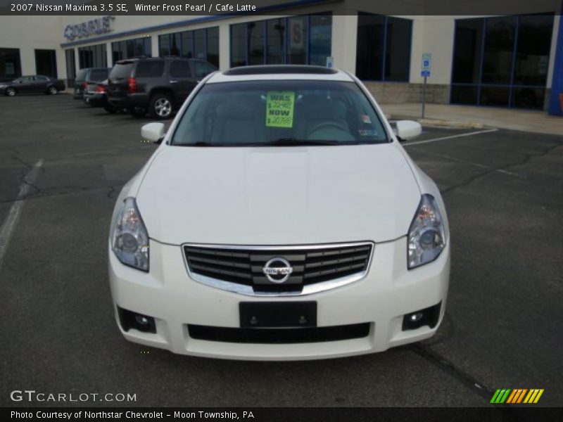 Winter Frost Pearl / Cafe Latte 2007 Nissan Maxima 3.5 SE