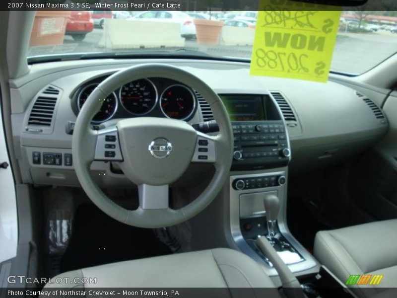 Winter Frost Pearl / Cafe Latte 2007 Nissan Maxima 3.5 SE