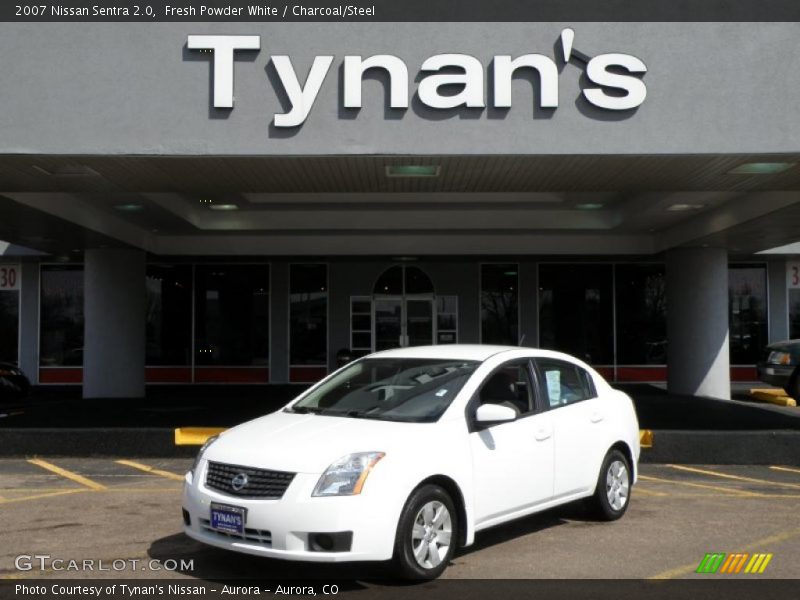 Fresh Powder White / Charcoal/Steel 2007 Nissan Sentra 2.0