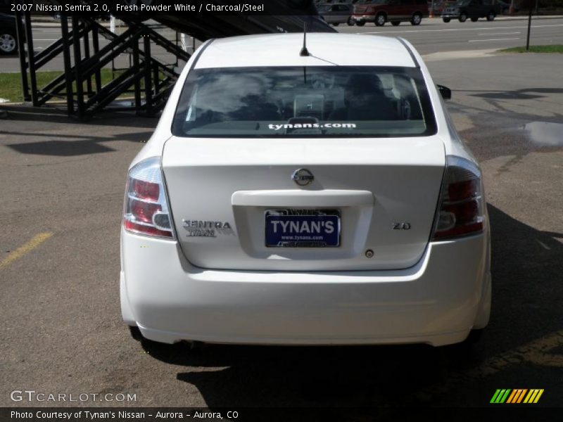 Fresh Powder White / Charcoal/Steel 2007 Nissan Sentra 2.0