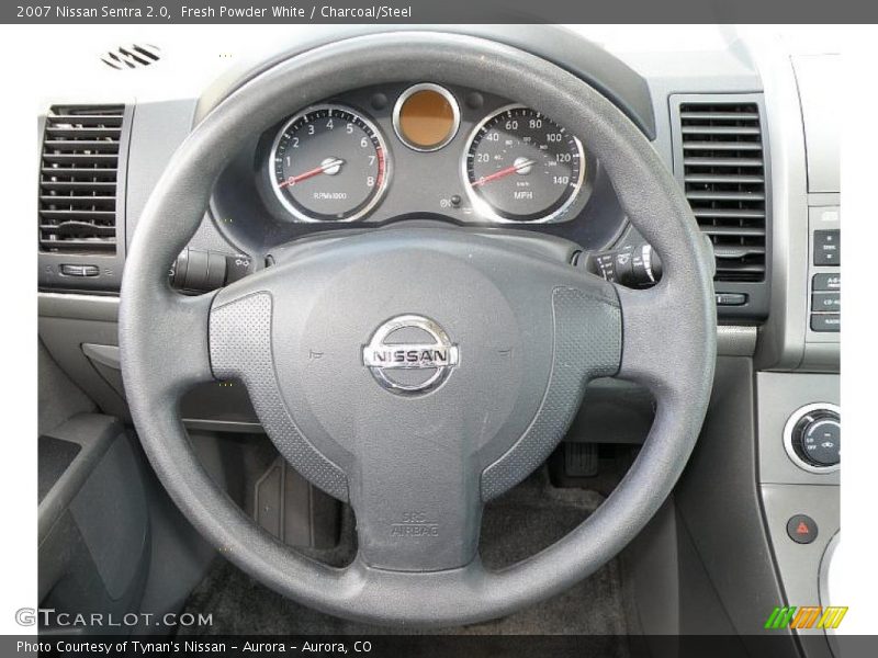 Fresh Powder White / Charcoal/Steel 2007 Nissan Sentra 2.0