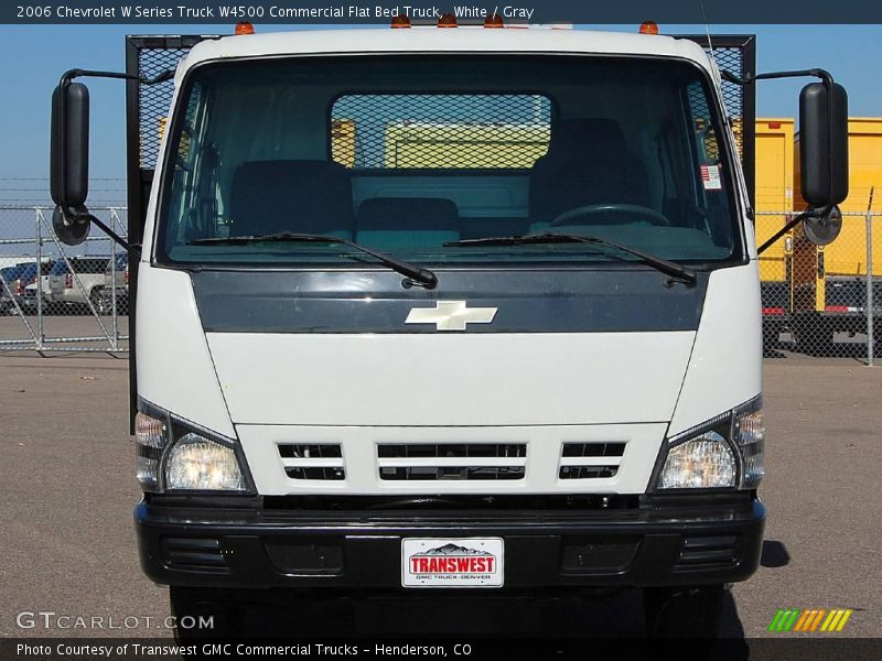White / Gray 2006 Chevrolet W Series Truck W4500 Commercial Flat Bed Truck