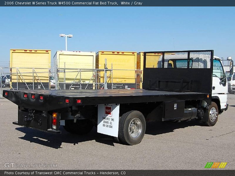 White / Gray 2006 Chevrolet W Series Truck W4500 Commercial Flat Bed Truck