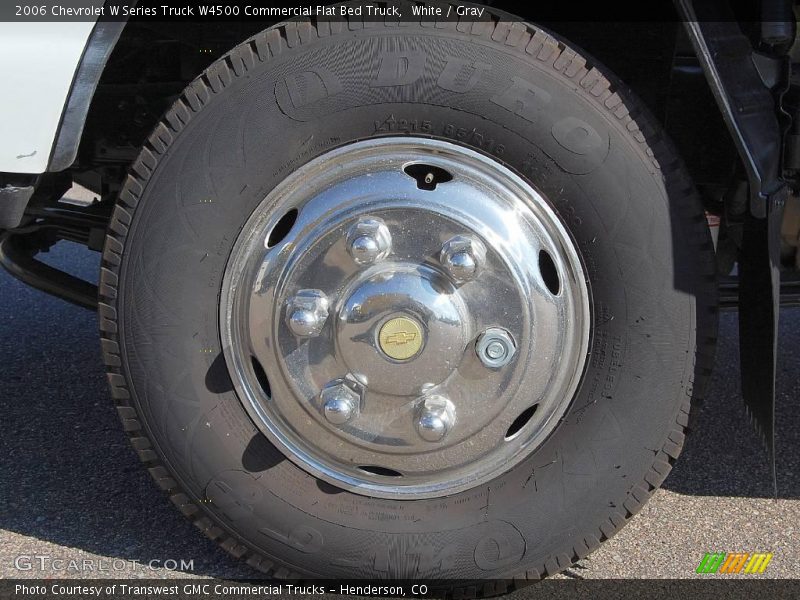 White / Gray 2006 Chevrolet W Series Truck W4500 Commercial Flat Bed Truck
