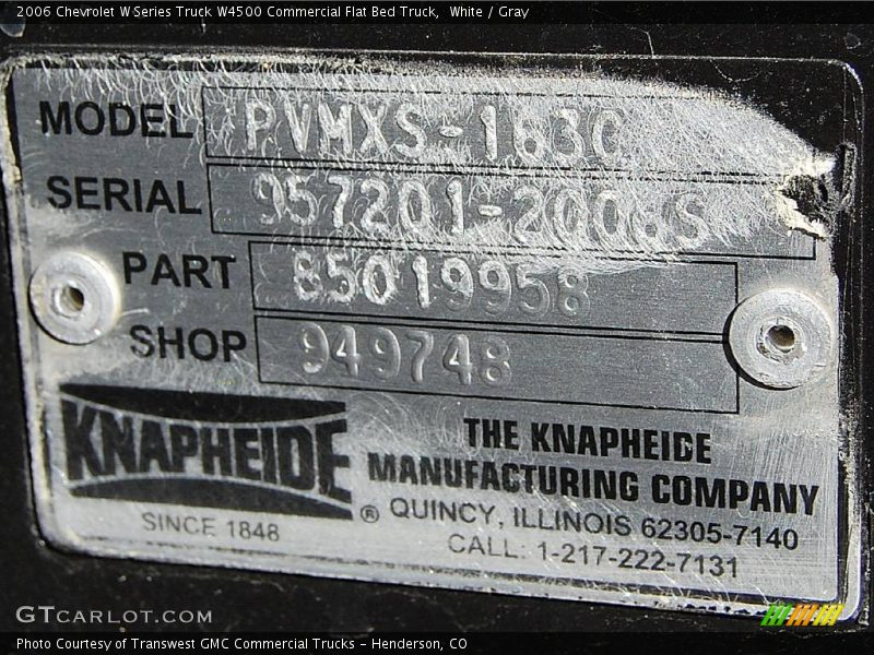 White / Gray 2006 Chevrolet W Series Truck W4500 Commercial Flat Bed Truck