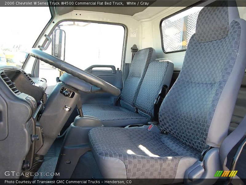 White / Gray 2006 Chevrolet W Series Truck W4500 Commercial Flat Bed Truck