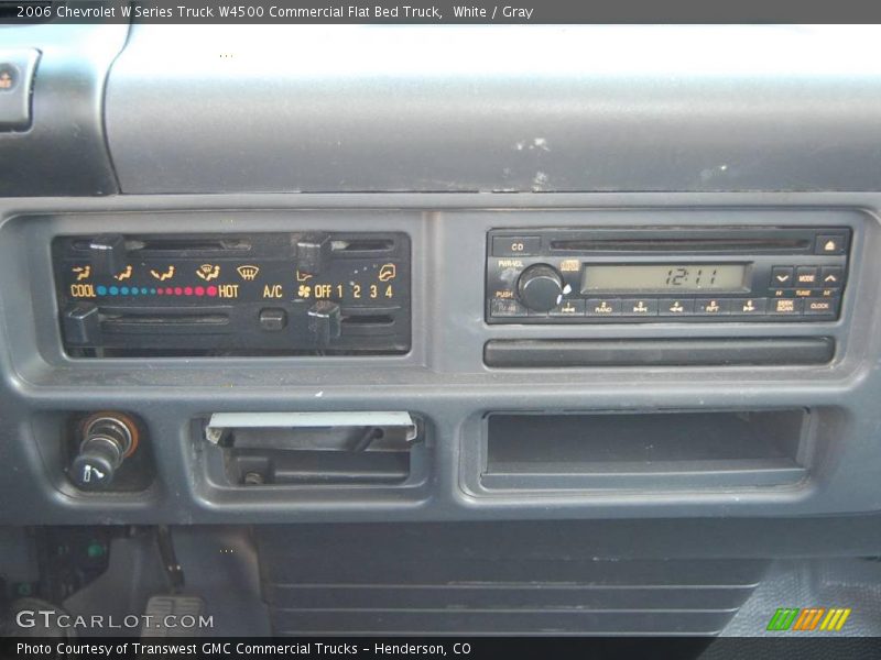 White / Gray 2006 Chevrolet W Series Truck W4500 Commercial Flat Bed Truck