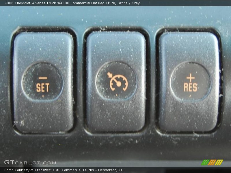 White / Gray 2006 Chevrolet W Series Truck W4500 Commercial Flat Bed Truck