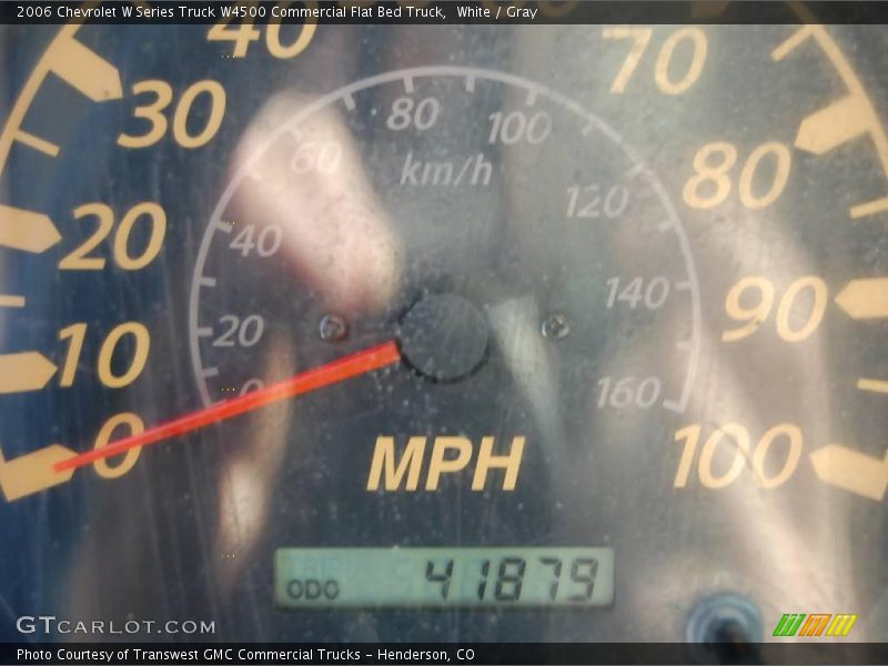 White / Gray 2006 Chevrolet W Series Truck W4500 Commercial Flat Bed Truck