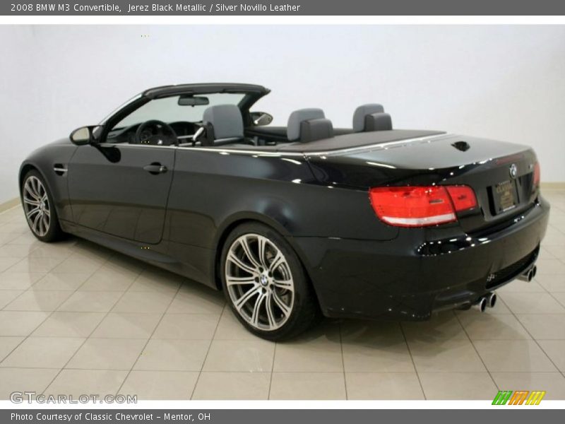 Jerez Black Metallic / Silver Novillo Leather 2008 BMW M3 Convertible